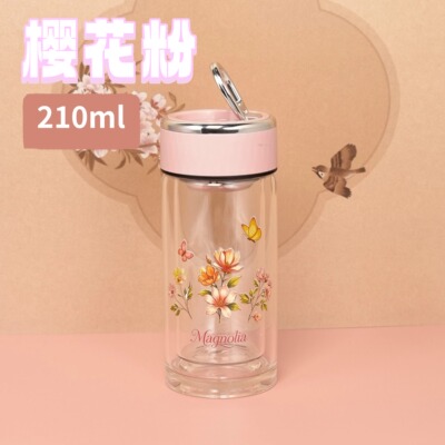 水杯子女高颜值漂亮玻璃杯双层