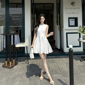 裙子适合小个子 Vane韦恩法式 气质显瘦无袖 连衣裙轻奢高级感女夏