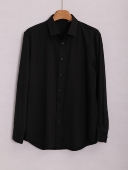 MRMO陌先生男士 宽松柔软休闲上衣秋冬新品 长袖 纯黑纯白衬衫