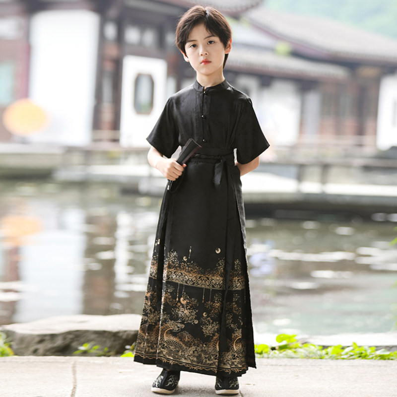 汉服男童马面裙2026新款夏季