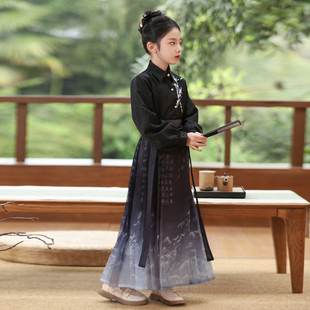 儿童汉服女童马面裙明制套装春装2026新款新中式国风春季上衣古风