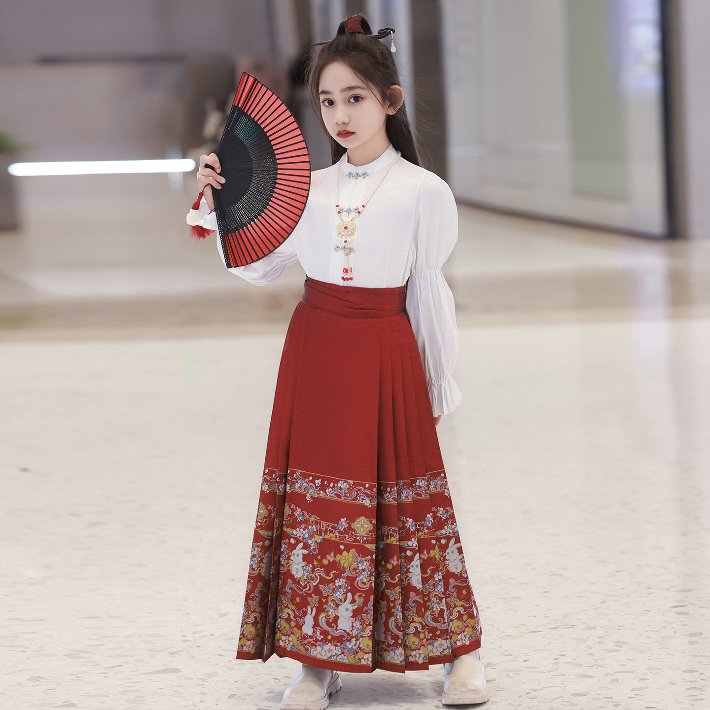 女童马面裙套装2026新款秋冬儿童古风明制汉服新中式国风大童女孩,童装/婴儿装/亲子装,汉服,淘宝优惠券,粉丝福利购,淘宝优惠卷