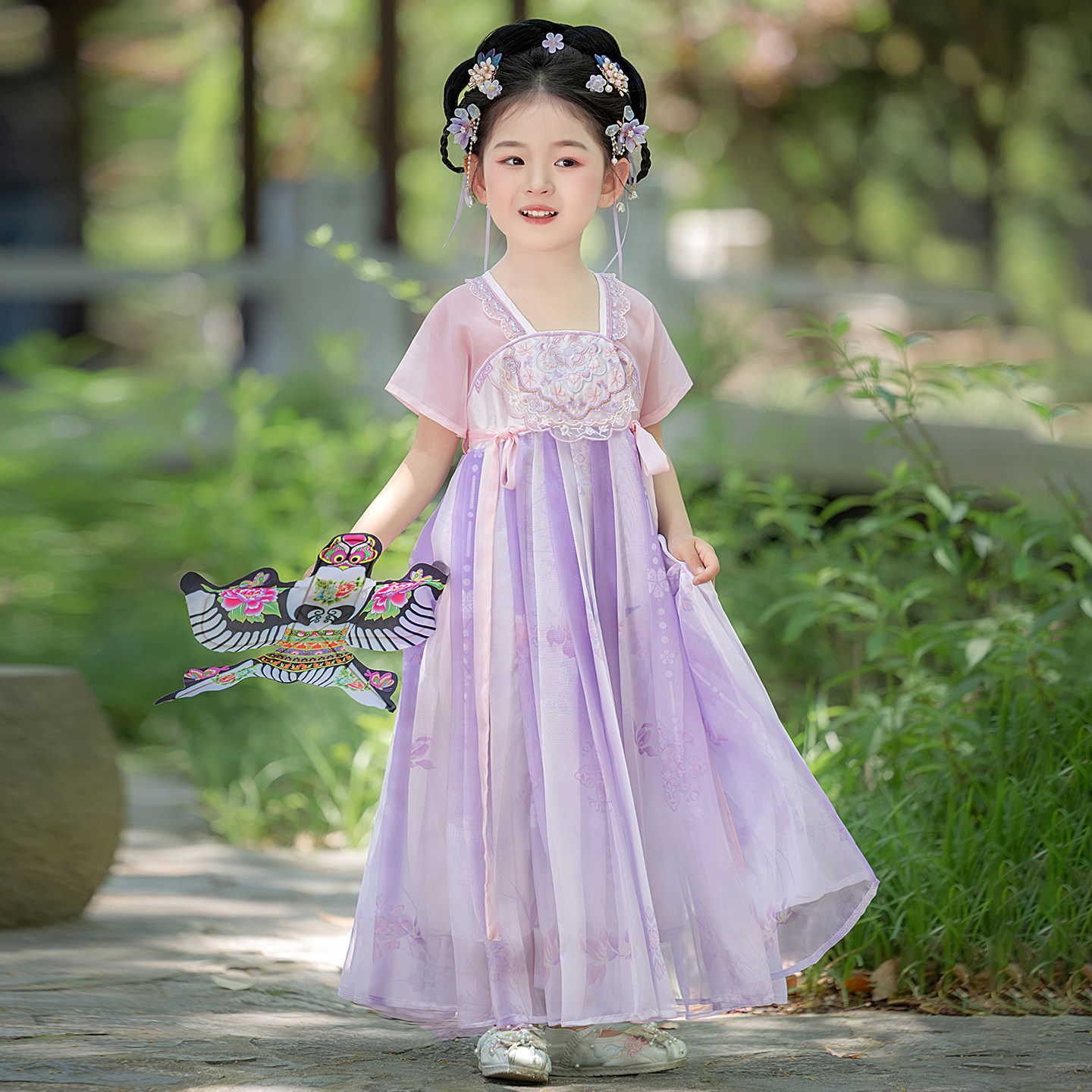 汉服女童夏薄款2026新款古风连衣裙夏季超仙儿童古装国风公主裙