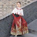 汉服女童明制马面裙春秋款2026新款中国风套装春装儿童新中式古风