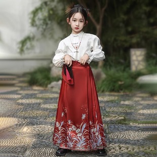 马面裙女童秋冬款2026新款国风古装儿童汉服秋季新中式女套装高端