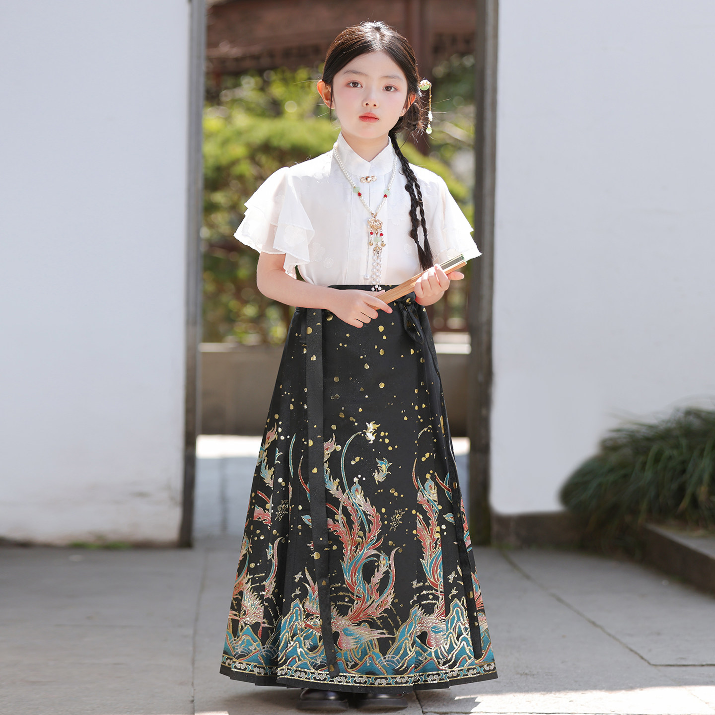 2026夏季女童新中式马面裙套装