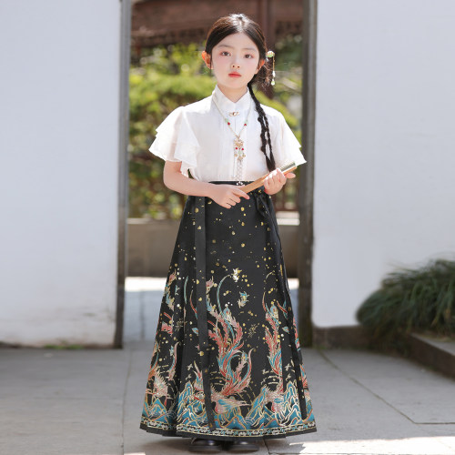 2026夏季女童新中式马面裙套装