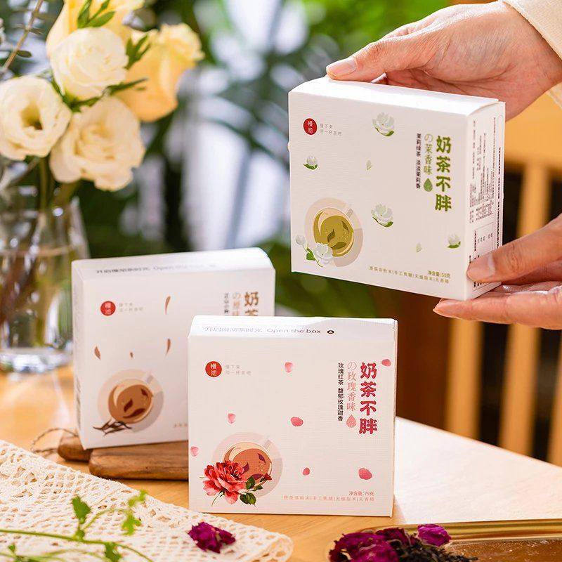慢沏手工自制好喝奶茶不胖冲泡粉速溶冲饮品玫瑰茉香红茶口味