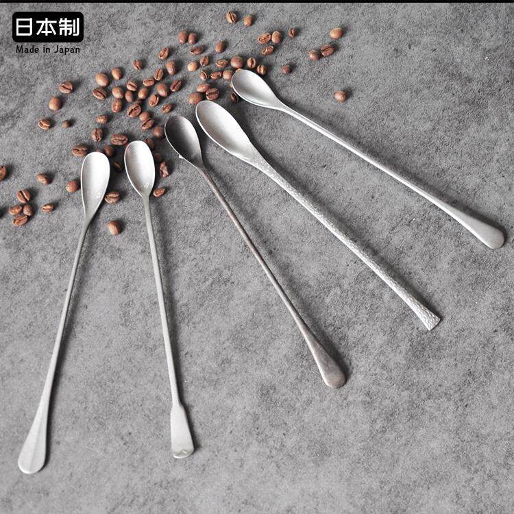 青芳制作所搅拌勺日本进口复古不锈钢咖啡长柄勺调酒棍奶粉搅拌棒