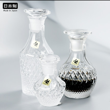 日本进口aderia日式轻奢迷你小号香醋家用玻璃调料瓶醋瓶酱油瓶子