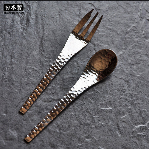 ELFIN高桑金属锤目纹银鳞勺子