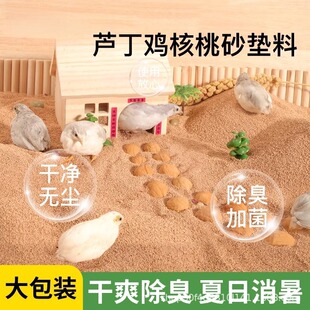养鸡发酵床垫料小农山芦丁鸡核桃砂除臭沙子宠物饲养箱造景发酵用