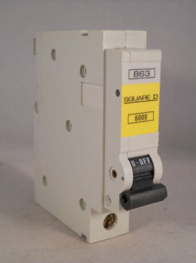 QO163EB6 Square D QOE MCB 63 Amp Single Pole Qwikline Breake