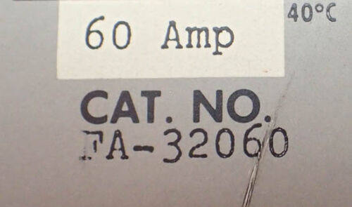 FA-32060 SQUARE D FA-32060 60 A MOULDED CASE CIRCUT BREAKER