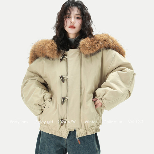 fortylions毛领派克棉服