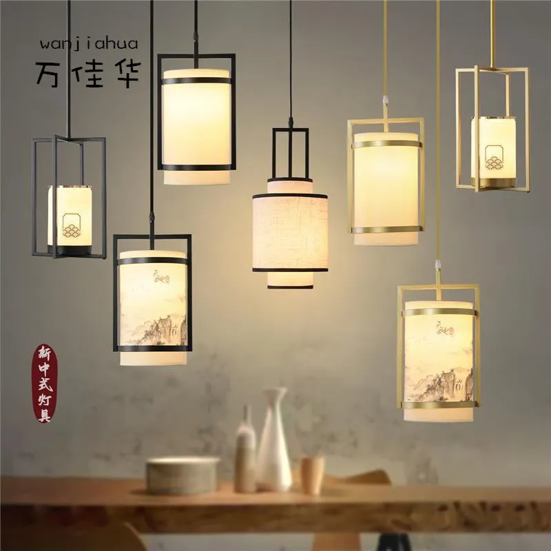 新中式餐饮单头小吊灯中国风饭店湘菜馆卡座走廊过道茶楼床头灯具,家装灯饰光源,智能吊灯,淘宝优惠券,粉丝福利购,淘宝优惠卷