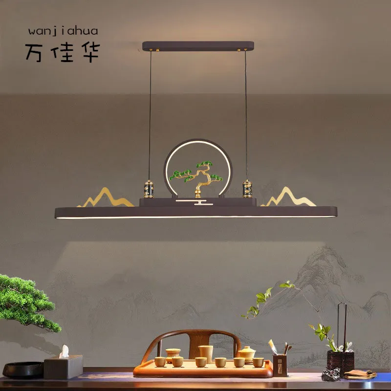 新中式餐厅吊灯珐琅彩茶室茶台灯简约禅意中国风书房吧台灯具,家装灯饰光源,智能吊灯,淘宝优惠券,粉丝福利购,淘宝优惠卷