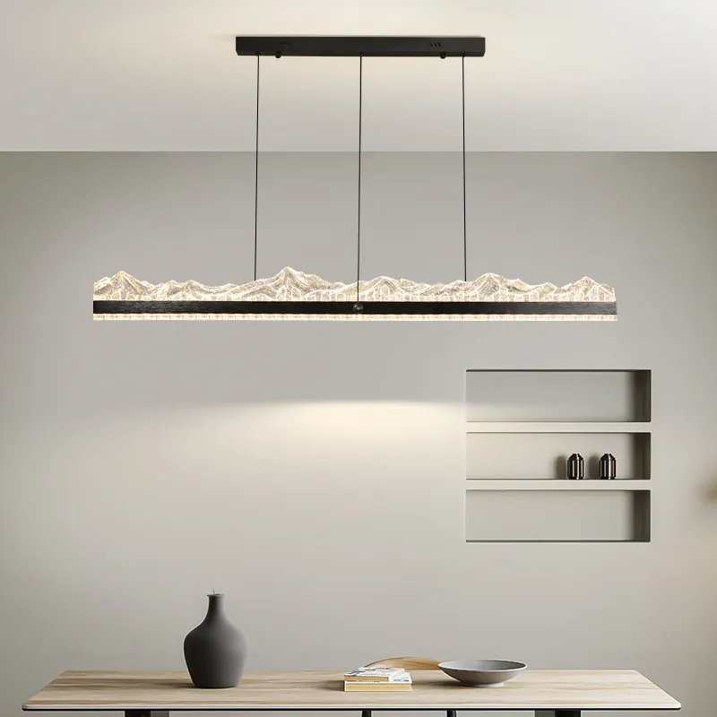 意式餐厅吊灯轻奢高级感餐厅灯一字型长条餐吊灯餐桌吧台中山灯具,家装灯饰光源,智能吊灯,淘宝优惠券,粉丝福利购,淘宝优惠卷