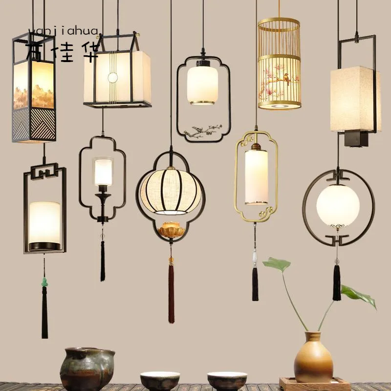 新中式小吊灯卧室床头灯单头灯具走廊过道禅意餐厅茶室吊灯中国风,家装灯饰光源,智能吊灯,淘宝优惠券,粉丝福利购,淘宝优惠卷