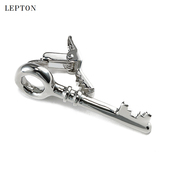 商务领带夹子趣味银色呔夹领带礼盒装 正装 包邮 创意钥匙领夹男士