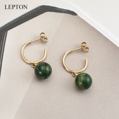 气质珍珠耳坠2020潮款 高端质感非洲绿宝石耳环女韩版 长款 耳饰礼物