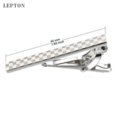 商务镭射方格子袖 扣银色正装 袖 热销领带夹男士 扣领带夹套装