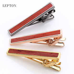 典雅领带领夹饰品 红木领带夹子时尚 送礼盒商务领夹男士 时尚