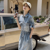 ITBBCYX欧洲站2025薄款收腰显瘦裙子气质长裙女休闲牛仔连衣裙夏，女装连衣裙，浙宝130