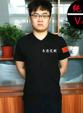 纯棉圆领v领短袖半袖衣服作训练特种兵战术背心军迷作训t恤衫