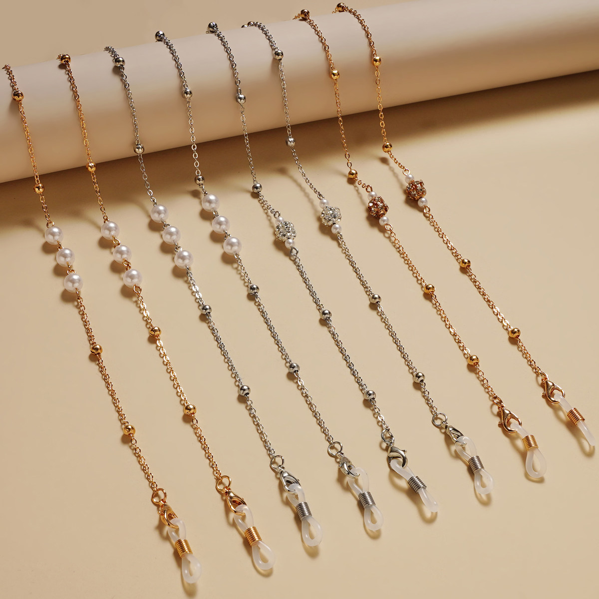 复古圆珠珍珠灯笼珠眼镜链条挂脖防滑潮人金属链太阳镜百搭口罩绳,ZIPPO/瑞士军刀/眼镜,眼镜链,淘宝优惠券,粉丝福利购,淘宝优惠卷