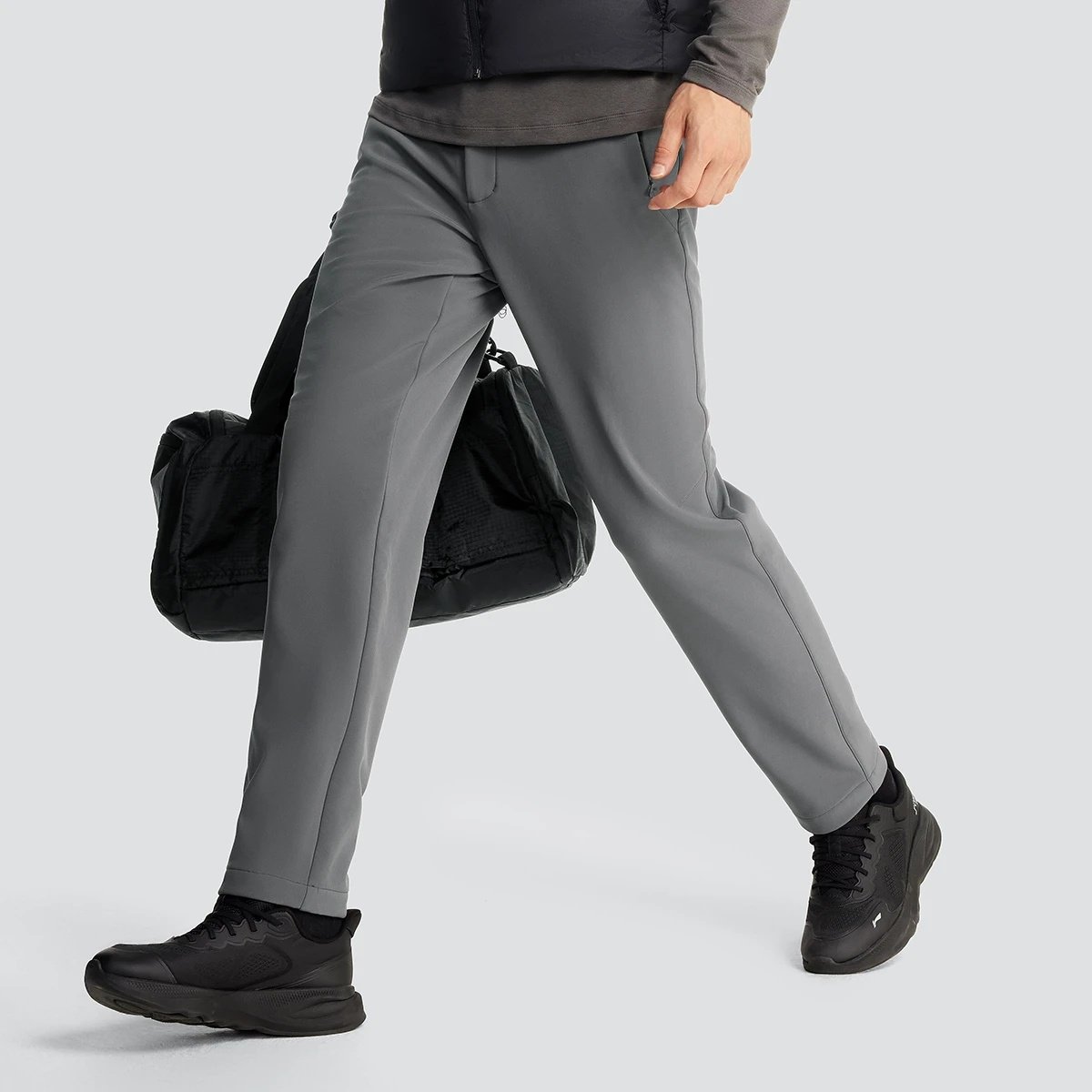 李宁绅适裤运动裤男2025款商务西装裤加绒保暖健身直筒裤AYKV901