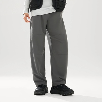 李宁C位裤2025新款秋季灰色男直筒休闲裤黑色运动长裤男款AYKV899