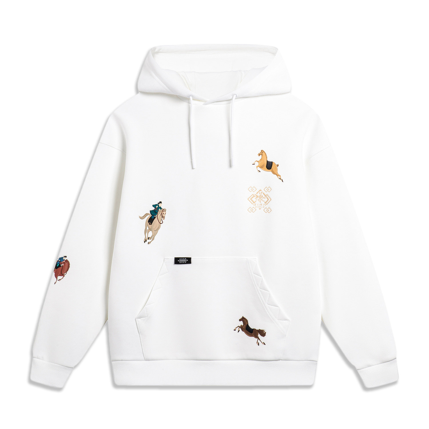 李宁卫衣男子2023冬季新款大谦世界休闲舒适保暖运动上衣 AWDTE21