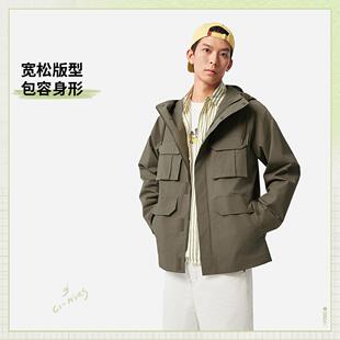 201 潮流梭织宽松运动夹克AFDV187 李宁CROSS外套2025新款 男子时尚