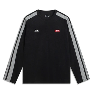 李宁2025冬季新品男子运动潮流系列百搭舒适长袖文化衫AHSVD07