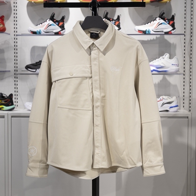 李宁休闲外套2024冬季韦德系列男子加绒保暖宽松翻领夹克AFDU223