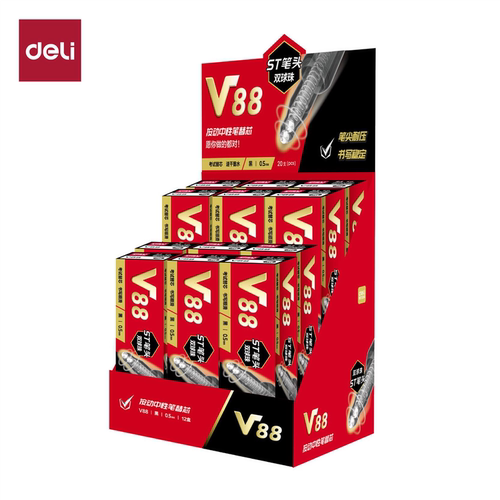得力V88按动中性笔替芯0.5速干