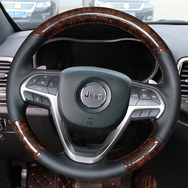 专用吉普自由光指南者自由侠大切诺基大指挥官手缝真皮方向盘套
