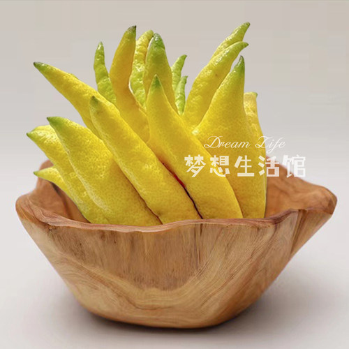 佛手柑托盘中式实木盘花瓶杉木制手工不规则摆件艺术摆盘果盘食品