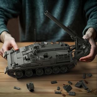 郁金香 俄军 240 毫米口径自行迫击炮 积木模型 Nifeliz 拼装 2S4