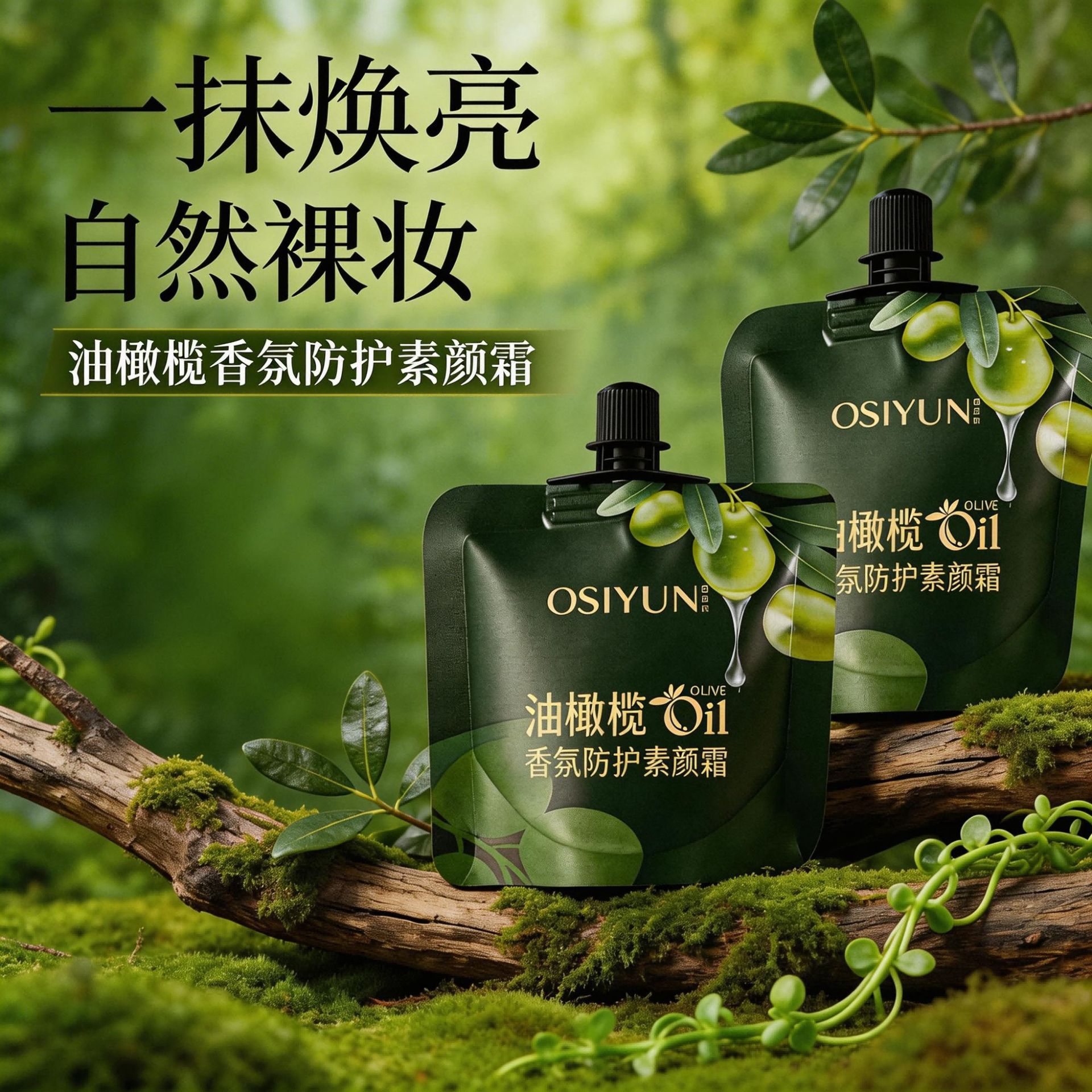 欧丝韵油橄榄香氛防护素颜霜自然不假白伪冷白皮防水防汗保湿透亮
