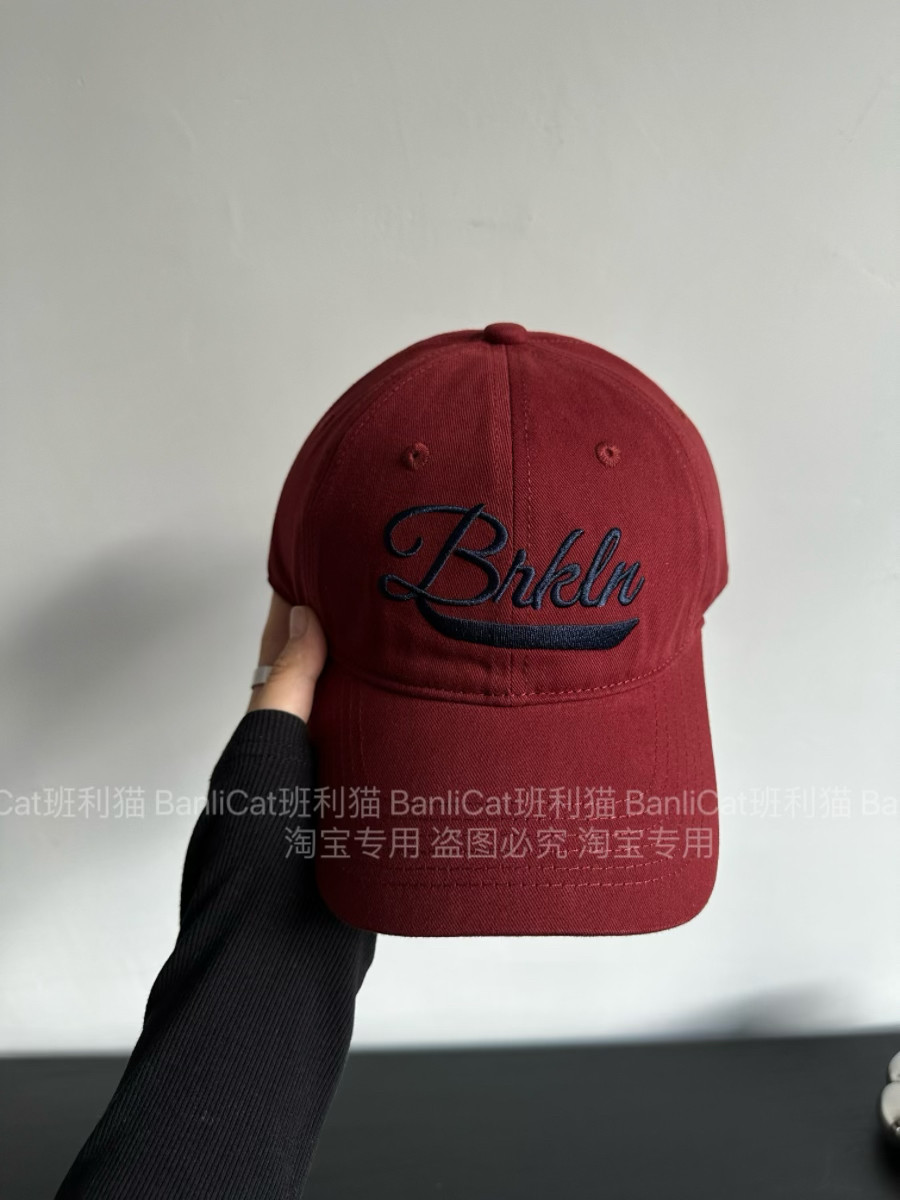 BanliCat 高品质 美式复古显白红色棒球帽子男女宽檐显脸小鸭舌帽