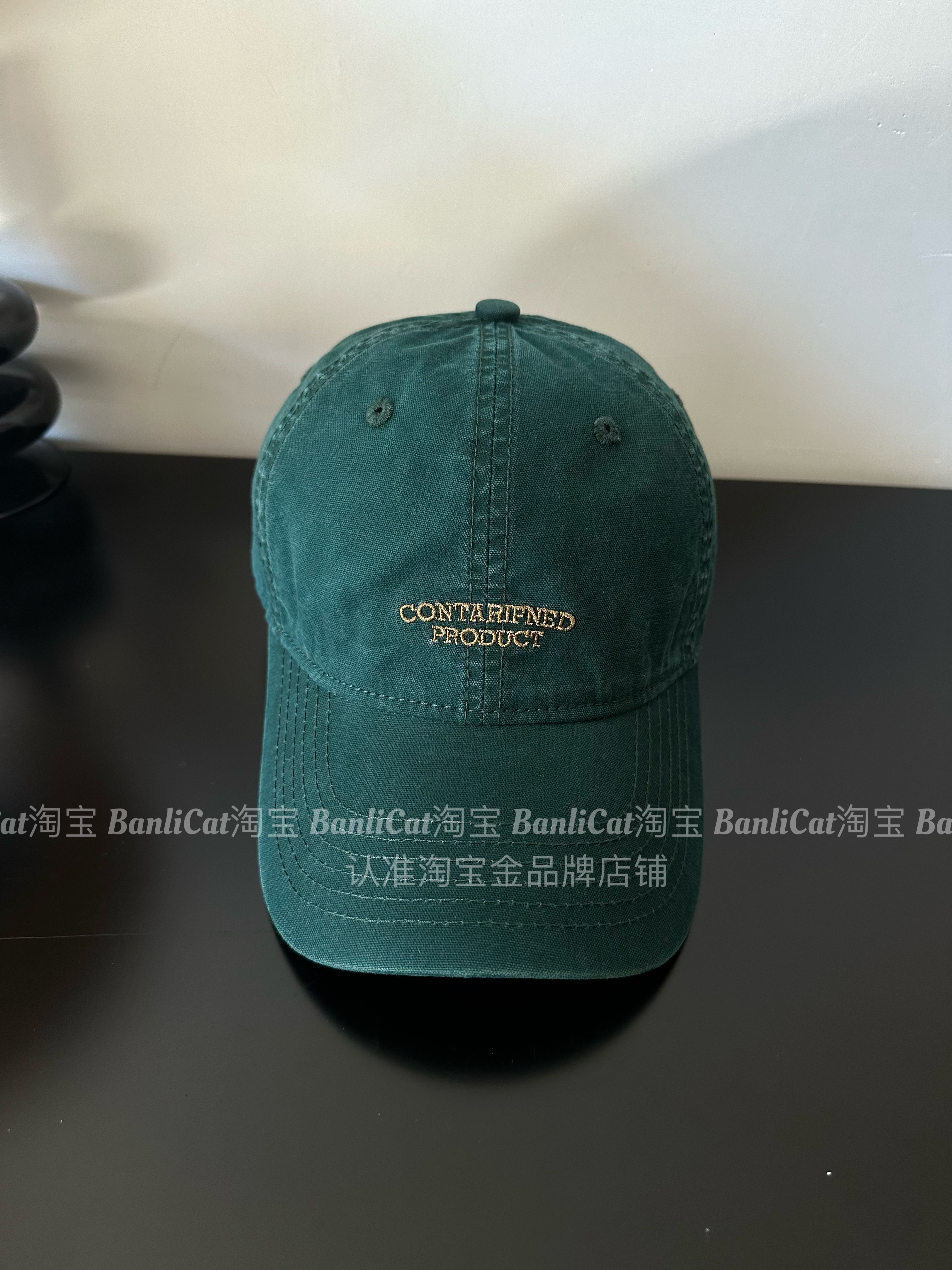 BanliCat 质感超赞 韩水洗棉字母棒球帽子女大头围显脸小鸭舌帽男