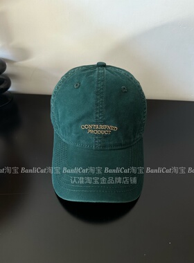 BanliCat 质感超赞 韩水洗棉字母棒球帽子女大头围显脸小鸭舌帽男