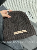 Banlicat 2025新品 秋冬保暖加厚羊毛混纺针织毛线帽男女大头围帽
