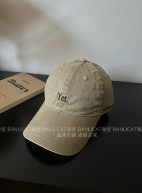 BanliCat 2026新韩系ins显白卡其色字母棒球帽子男女显脸小鸭舌帽