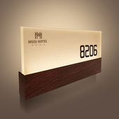 发光门牌带灯房号LED指示牌美容院酒店宾馆包厢民宿标识定制logo