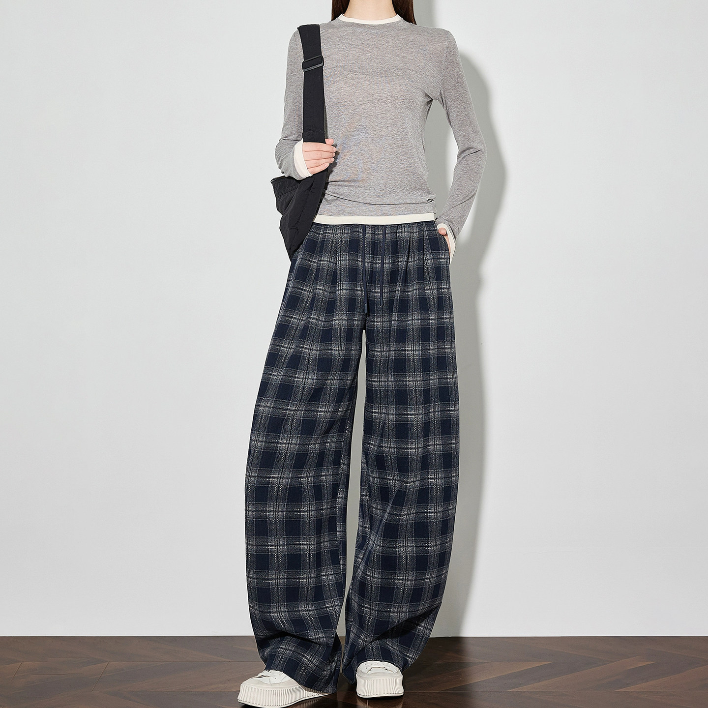 逸墨裤子纸样阔腿弯刀女裤样板长裤裁剪图纸松紧裤秋冬香蕉裤镰刀