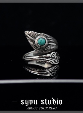 Syou中性钛钢复古经典小众戒指