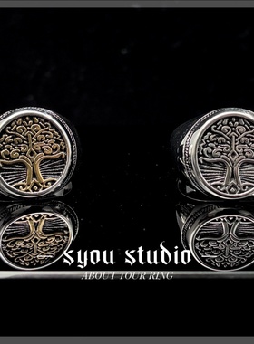 Syou男士不锈钢复古戒指